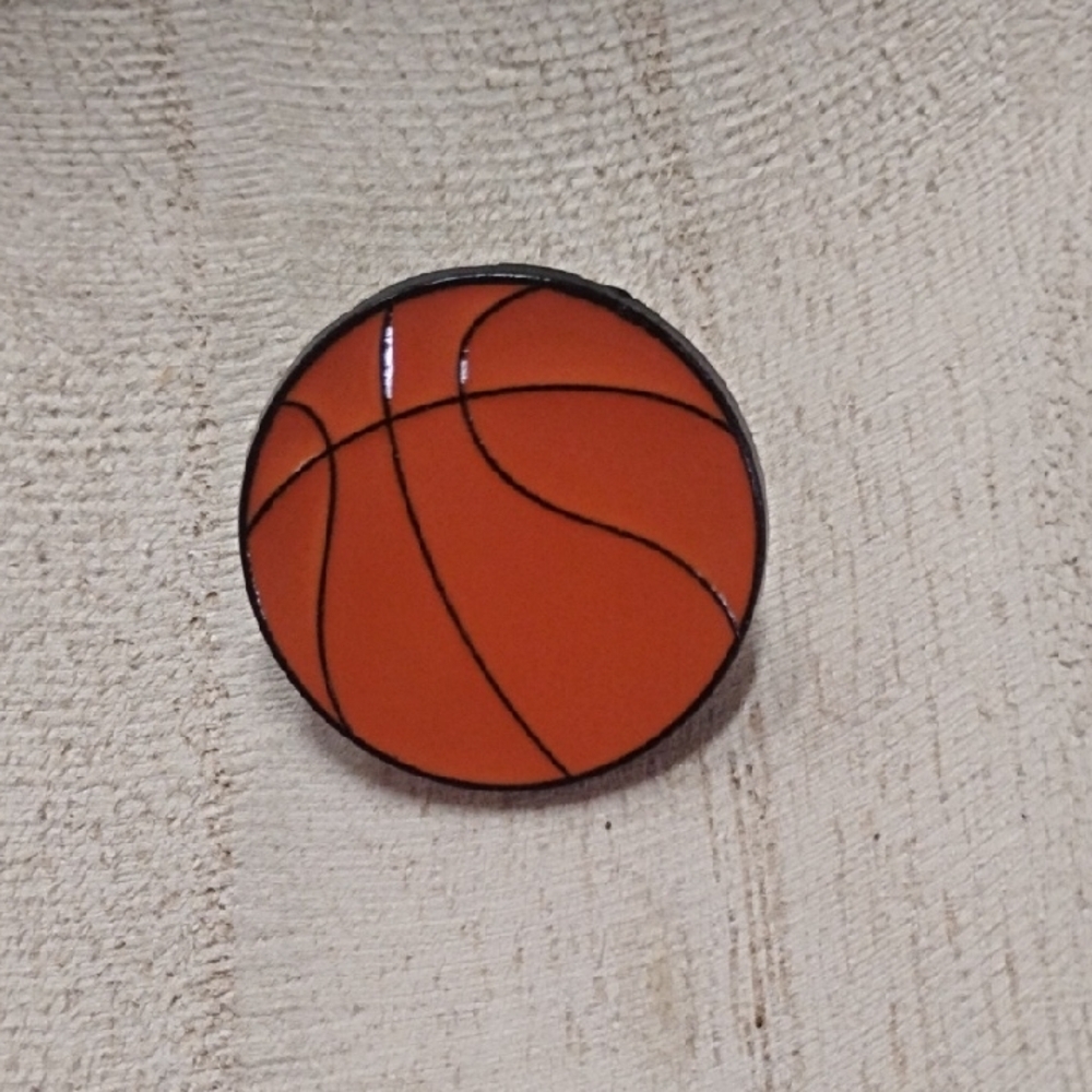 Orange Basketball Pin